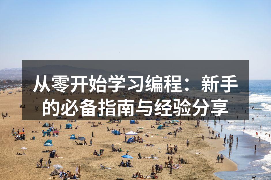 从零开始学习编程：新手的必备指南与经验分享